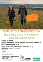 Formation transmission de 4 jours : 4, 9, 30 novembre et 3 décembre 2026