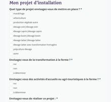 Formulaire de recherche de foncier et de réponse aux annonces