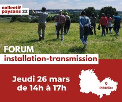 Forum Installation - Transmission - 26 mars à Plédéliac - 14h00