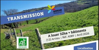 TRANSMISSION | A louer 32ha + bâtiments