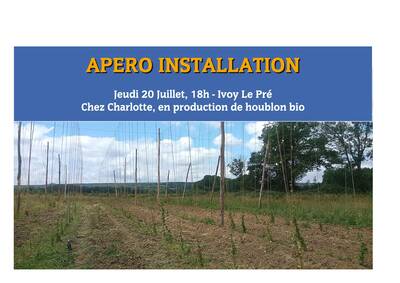 Prochain Apéro Installation, le jeudi 20 juillet