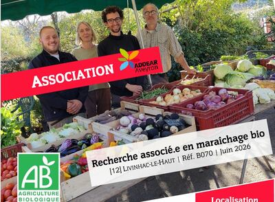 ASSOCIATION | Recherche associé.e en maraîchage bio 