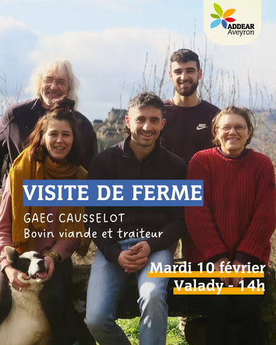 Visite de ferme - Mardi 10 février à 14h - GAEC de Causselot