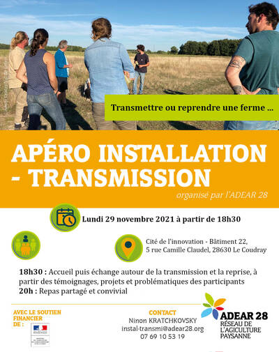 Prochain apéro installation-transmission le 29 novembre