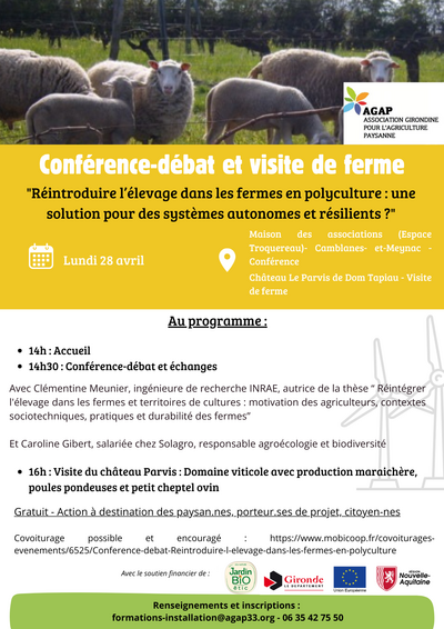 Conférence-débat et visite de ferme - Réintroduction de l'élevage