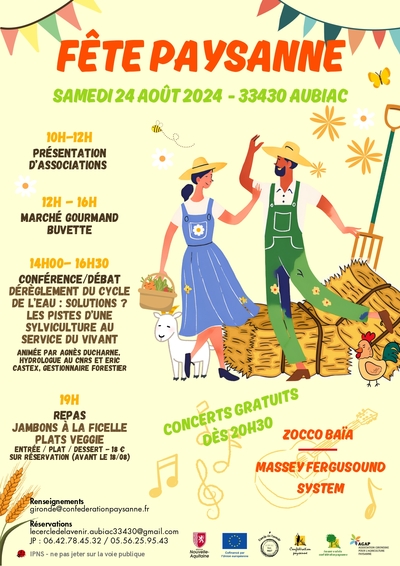 Fête Paysanne Samedi 24 août à Aubiac 