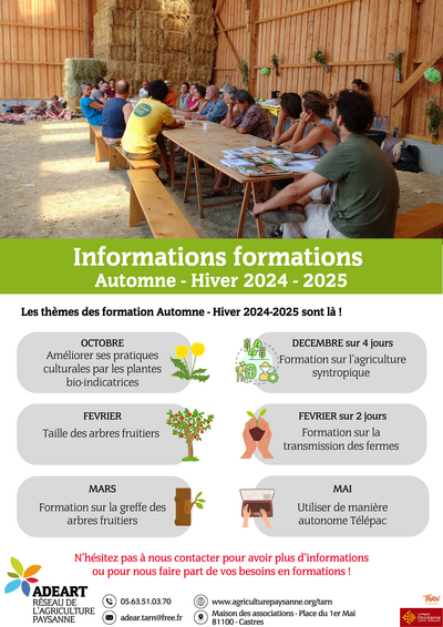 Information sur les formations Automne - Hiver