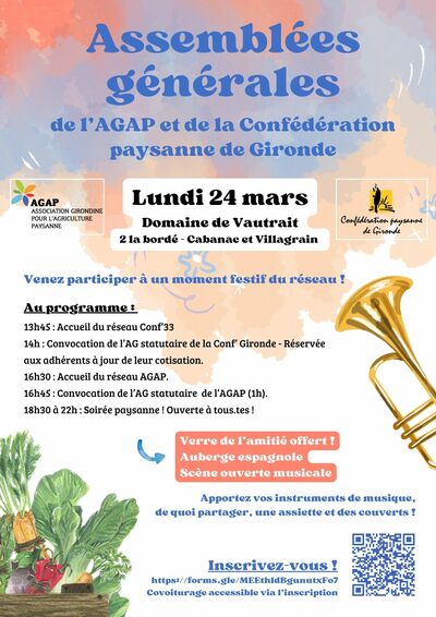 Assemblée Générale Lundi 24 mars ! 