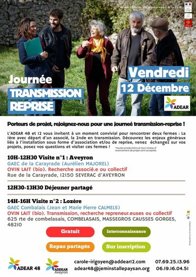 Journée transmission reprise, le 12 décembre