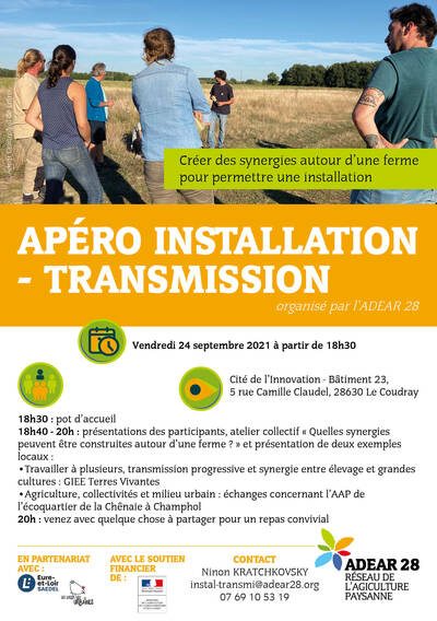 Apéro Installation-Transmission le 24 septembre