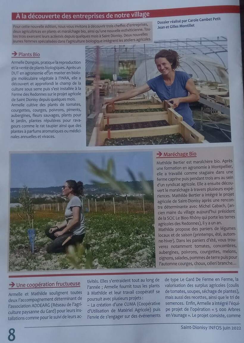 Installations groupées sur la SCIC de St Dionisy