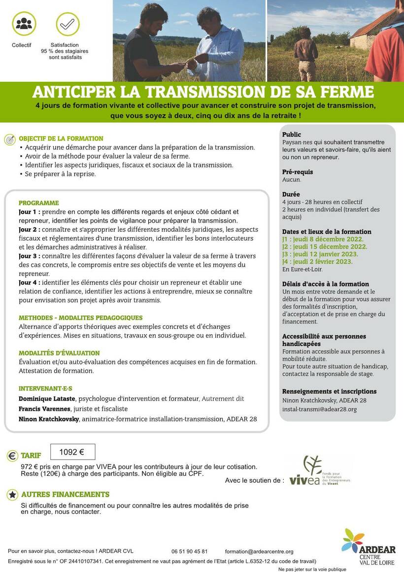 Flyer Anticiper sa transmission 2022